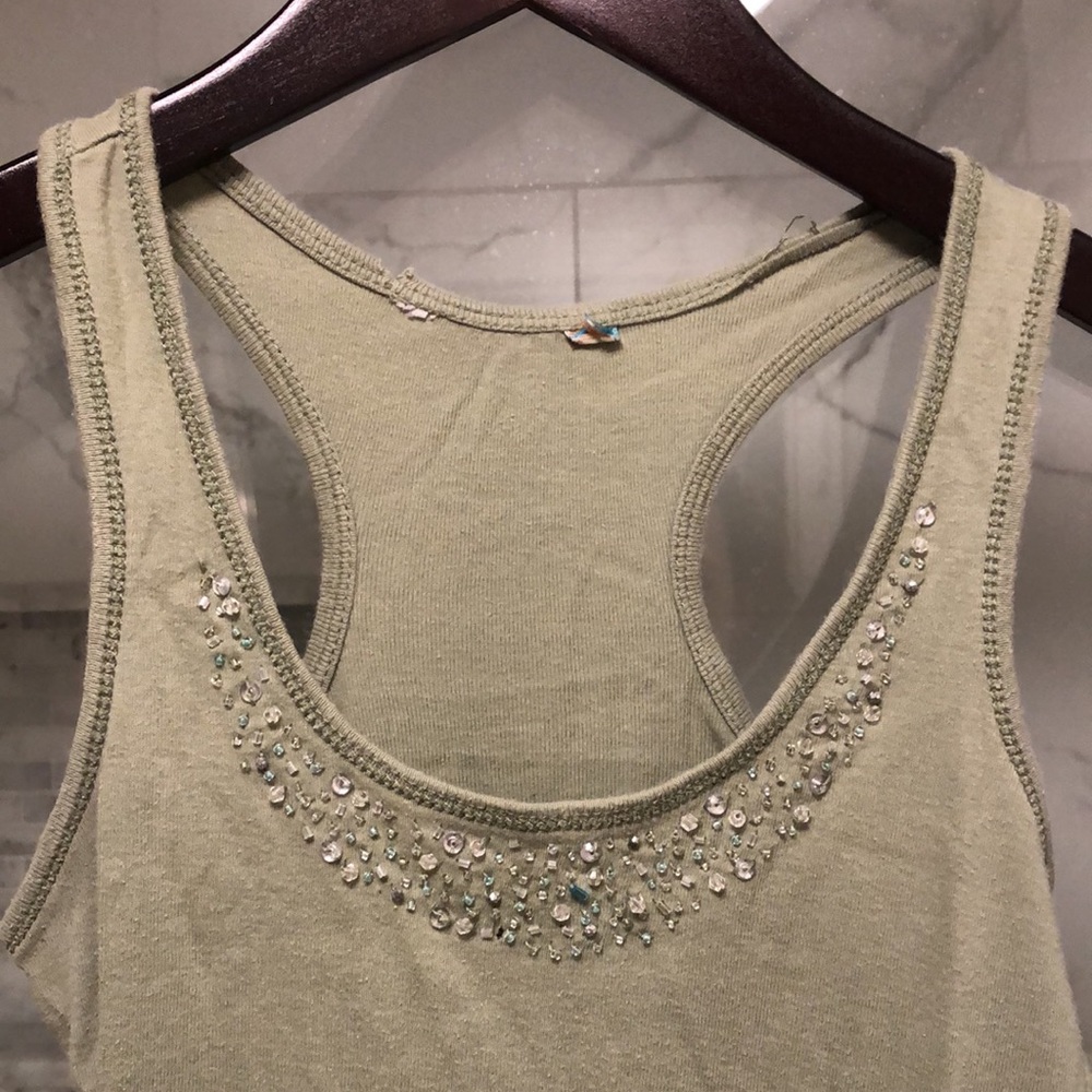 Green Racerback Tank Size Small - Picture 2 of 6